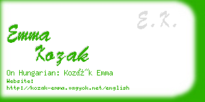 emma kozak business card